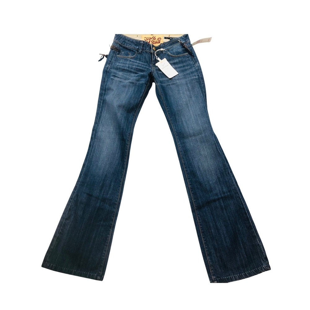 Vigoss Studio Aqua Blue Flare Leg Denim‎ Jeans Junior 26 New with Tags